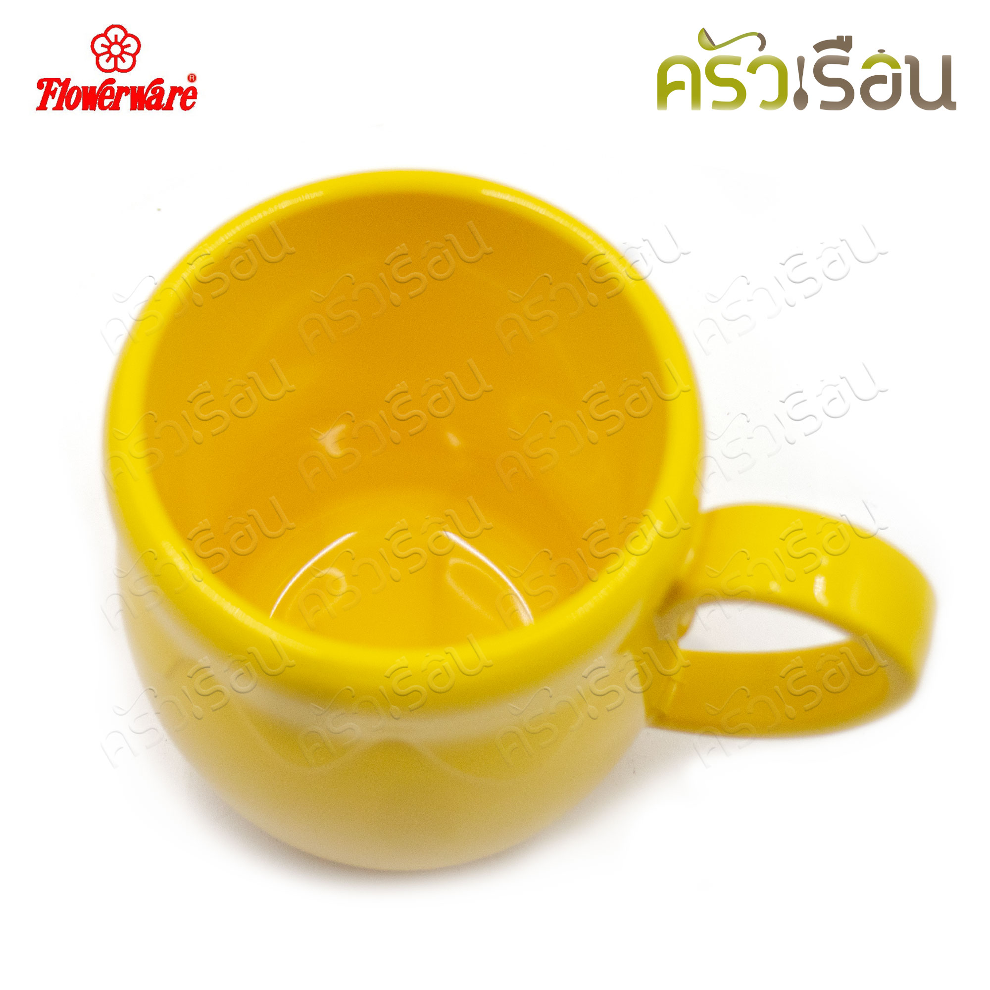 Flowerware ชุดโถน้ำผึ้งพร้อมฝา 3.5 นิ้ว EOS YELLOW CL6289-3.5 ถ้วยน้ำ เมลามีน เนื้อหนา ทนความร้อน