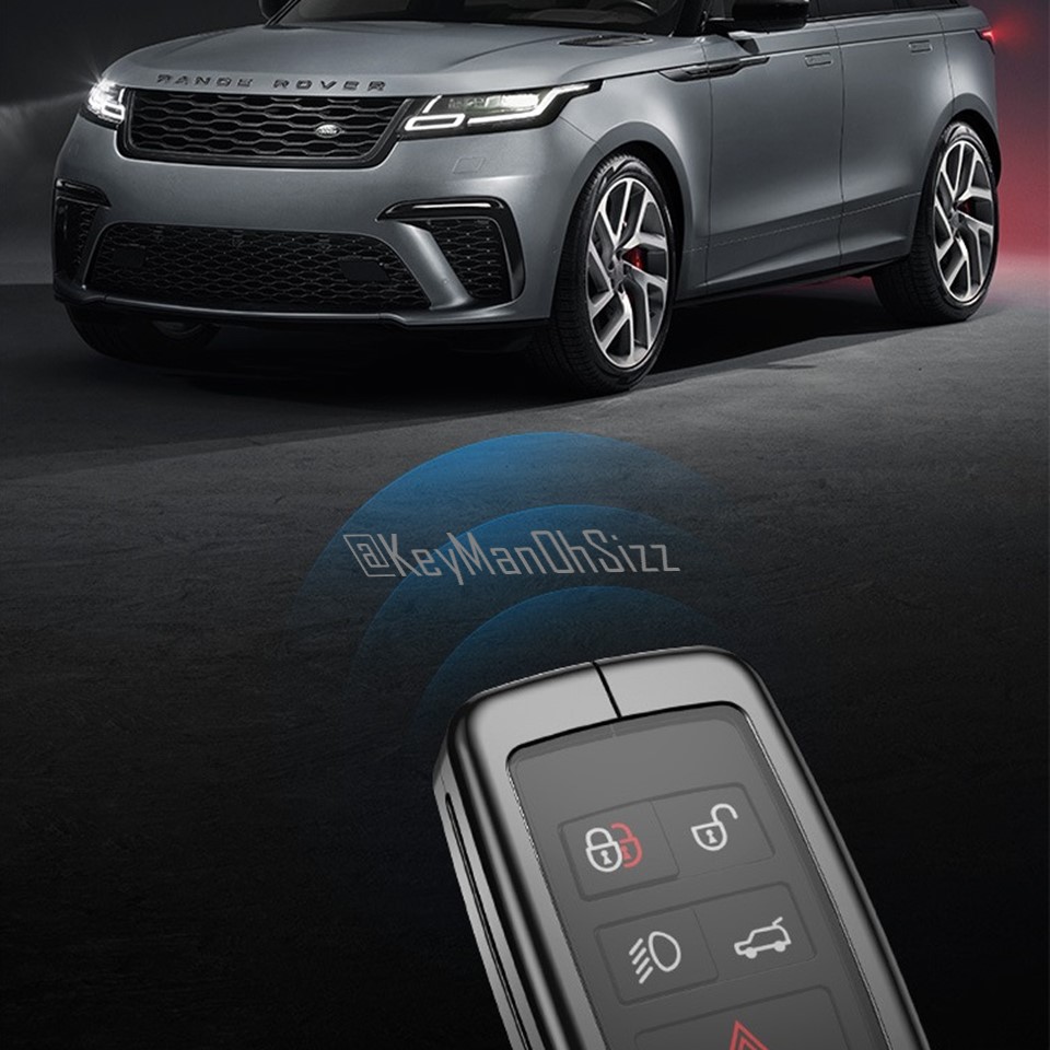 เคสโลหะรีโมทรถยนต์ New Range Rover Evoque 2022 แบบ 2 ชั้น (Double-Layer Metal Aluminum Alloy Key Cover with transparent push button Guard 360) Land Rover Key Sets Model New Range Rover Evoque 2020 Range Rover Sport Version New Style Version Car Key