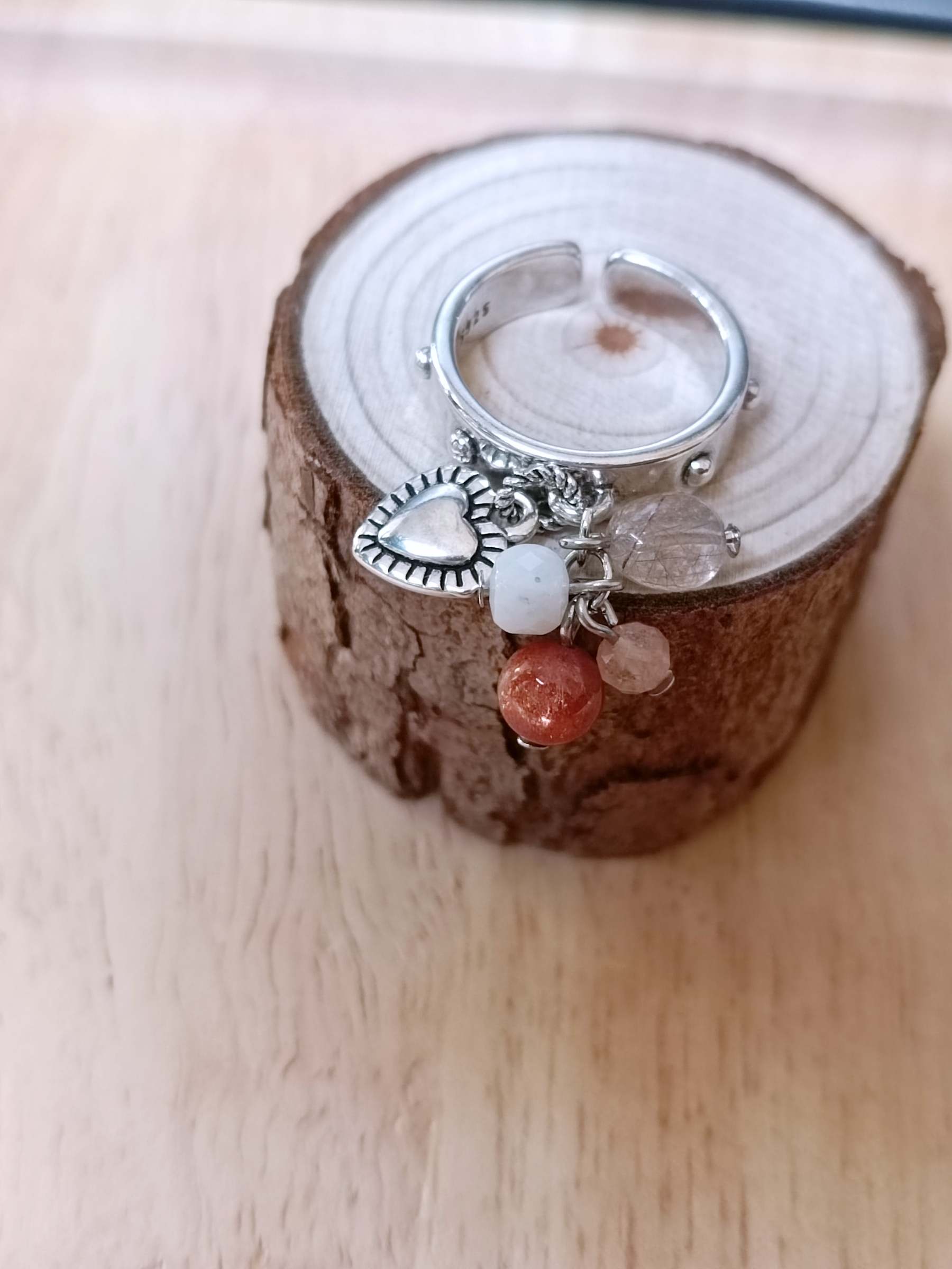 92.5 Sterling Silver "RockMe" Please Ring - แหวนเงินแท้ 92.5 ประดับหินแท้ ส่งพลัง Boost Energy เสริมความเป็นผู้นำ