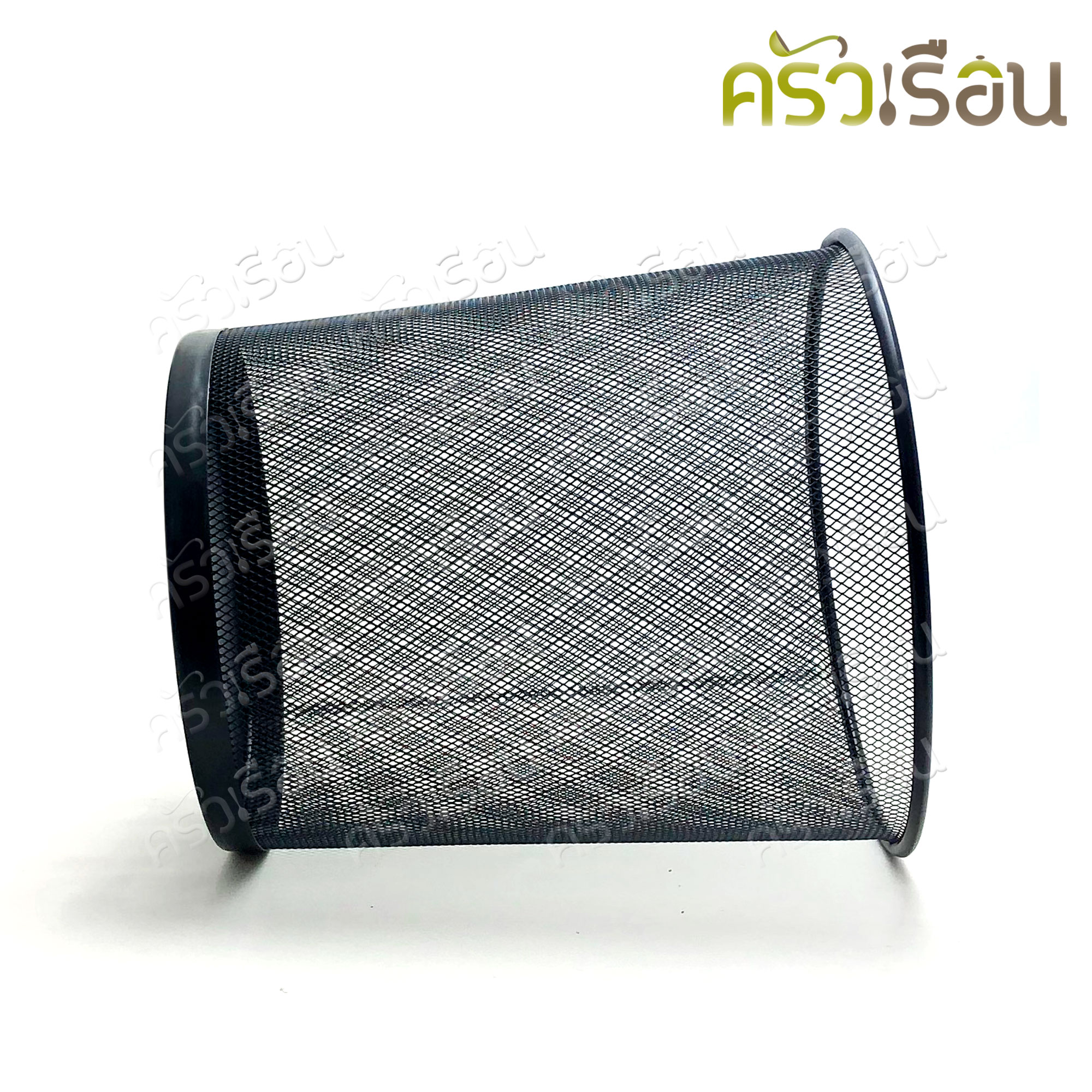 US trash can, round, steel grid, no lid, Ø 10.5 inches, height 11 inches, black, 5002BL