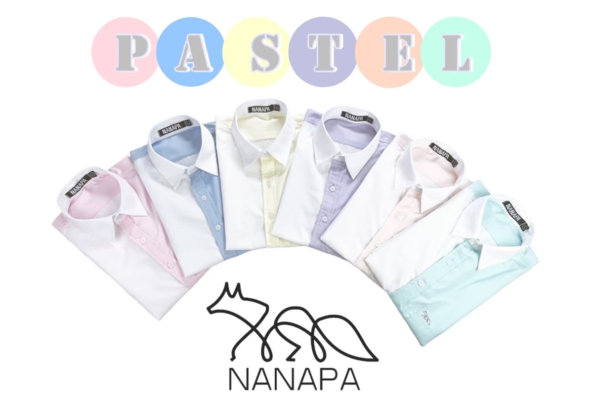 เสื้อเชิ้ตแขนสั้นสีพื้น ผ้าcottonพาสเทลทูโทน