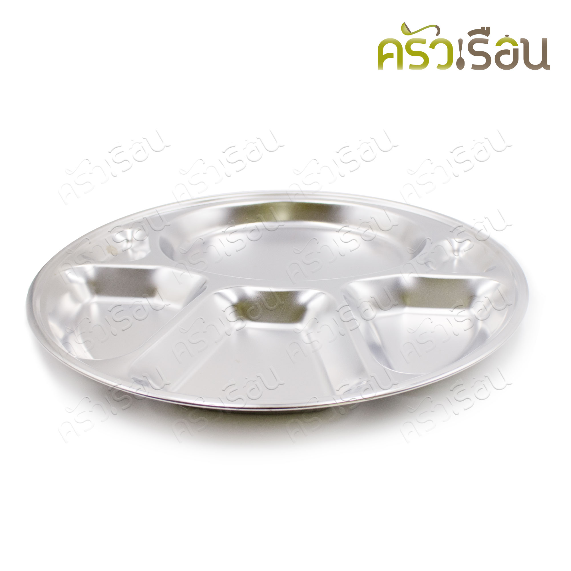 FOFO Round Compartment Tray, Stainless Steel, 35 cm. SB535. food tray