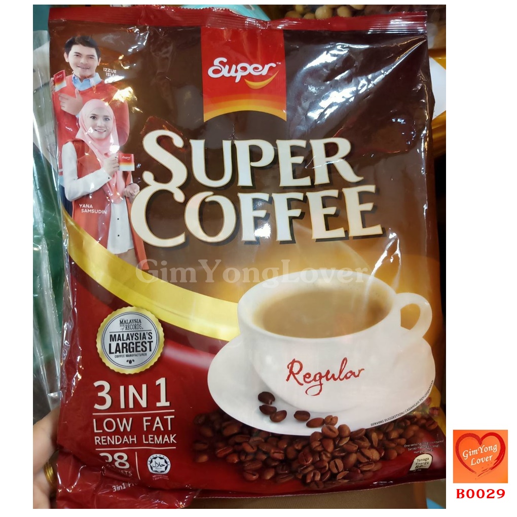 Super Coffee กาแฟสำเร็จรูป 3in1 (Super Coffee Regular Low Fat)
