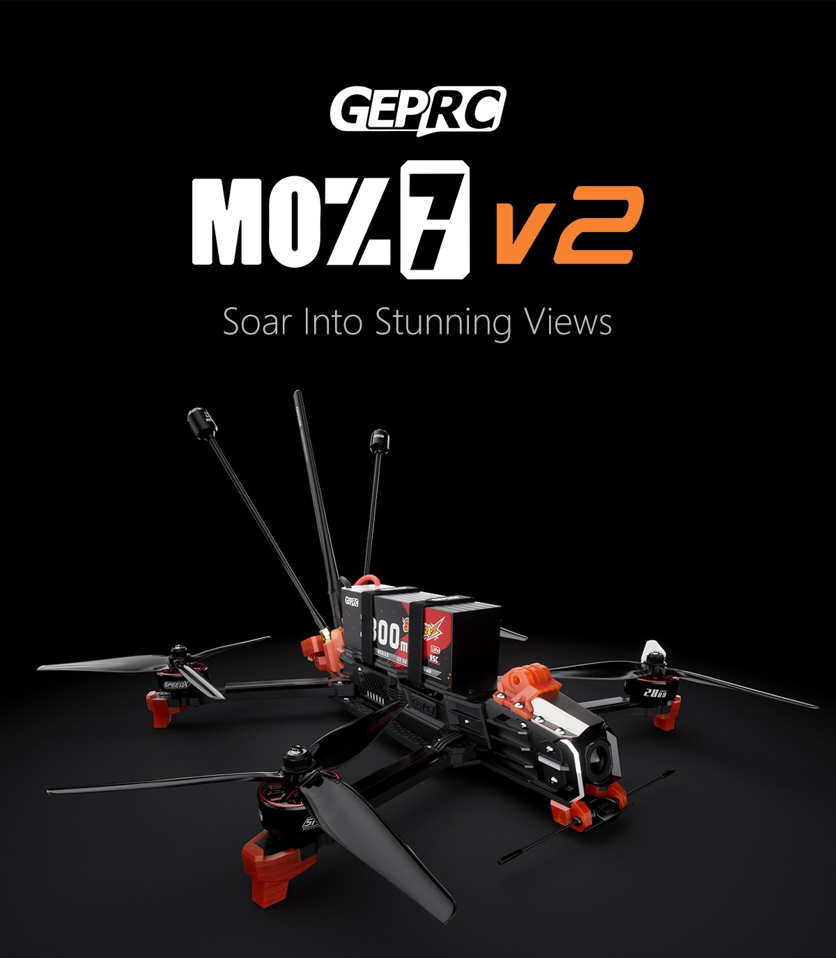 GEPRC MOZ7 V2 DJI O4 Pro | FC F722-BT | มอเตอร์ 2809 | ใบพัด 7.5" | RX ELRS 915/2.4G GemX ของเล่นบังคับวิทยุ