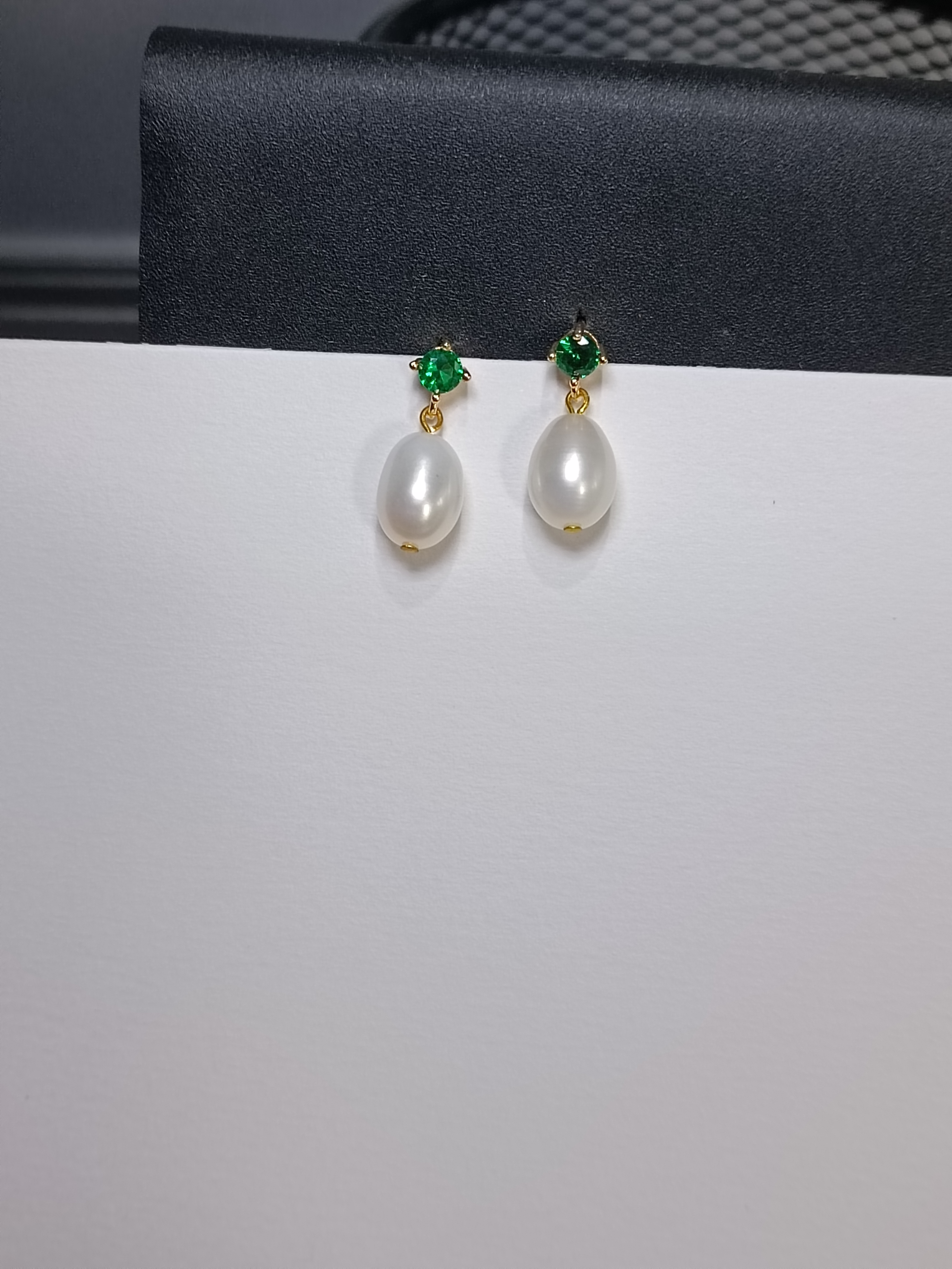 ต่างหูมุกแท้ "14K" Pearl Earring #สีขาว 5A