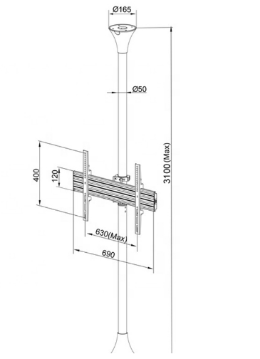ขาตั้งทีวีแบบยึดพื้น โชว์ขา