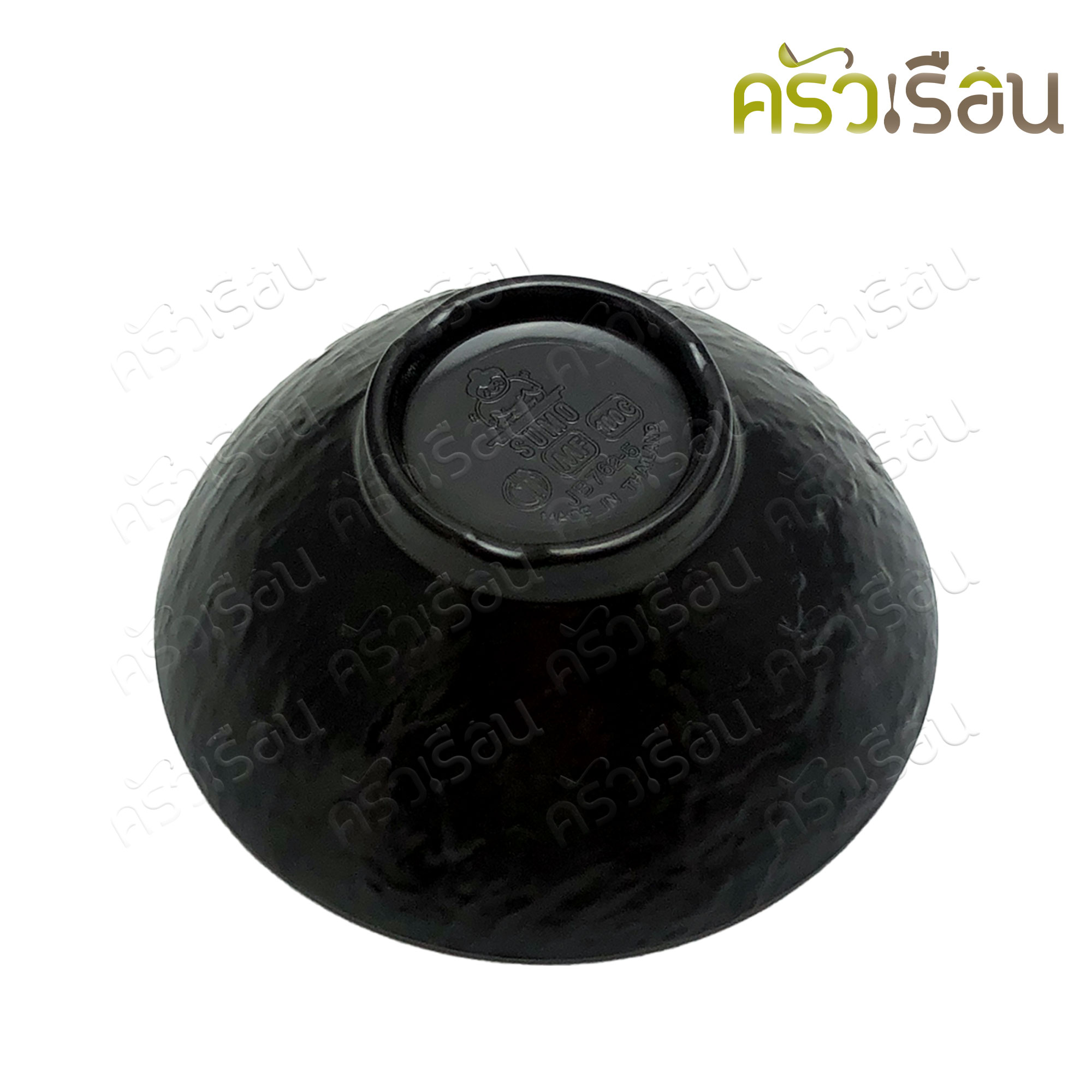 SUMO ชามกลม เมลามีน ขาสูง สีดำ ลายหิน 5 นิ้ว 12.5 x 5 ซม. JB762-5 ชามญี่ปุ่น ชามข้าว