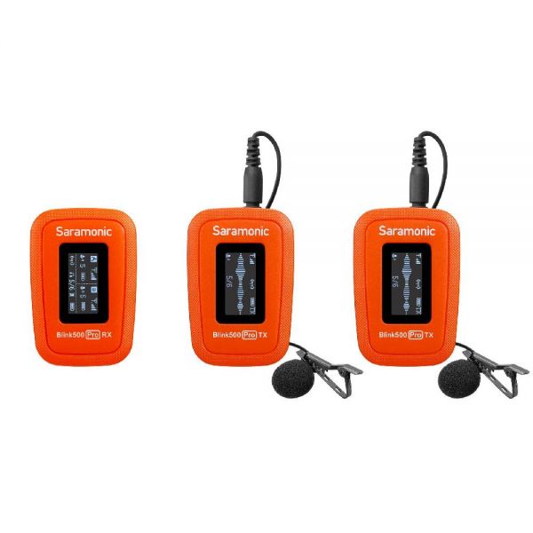 Saramonic Blink500 Pro B2-O Limited ไมโครโฟนไร้สาย คลื่น2.4GHz สำหรับกล้องและสมาร์ทโฟน (1ตัวรับ2ส่ง)
