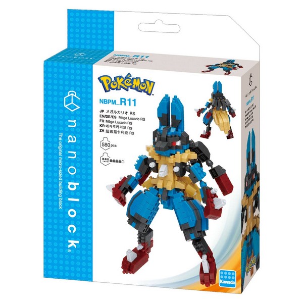 Kawada nanoblock Pokemon NBPM_R11 Mega Lucario RS 4972825234204 (นาโนบล็อค)