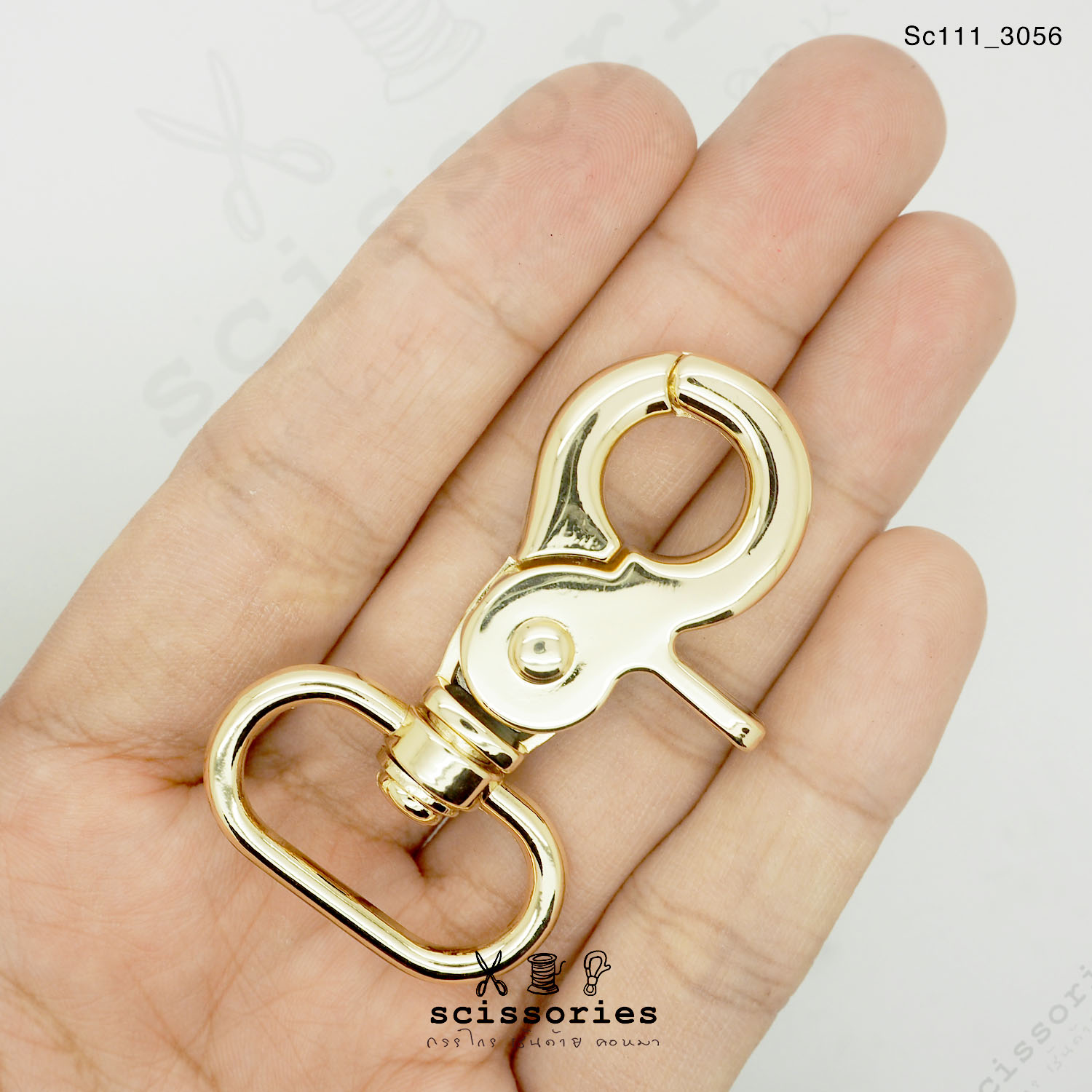 คอหมาเกี่ยว 1 นิ้วสีทอง Gold/2 ตัว