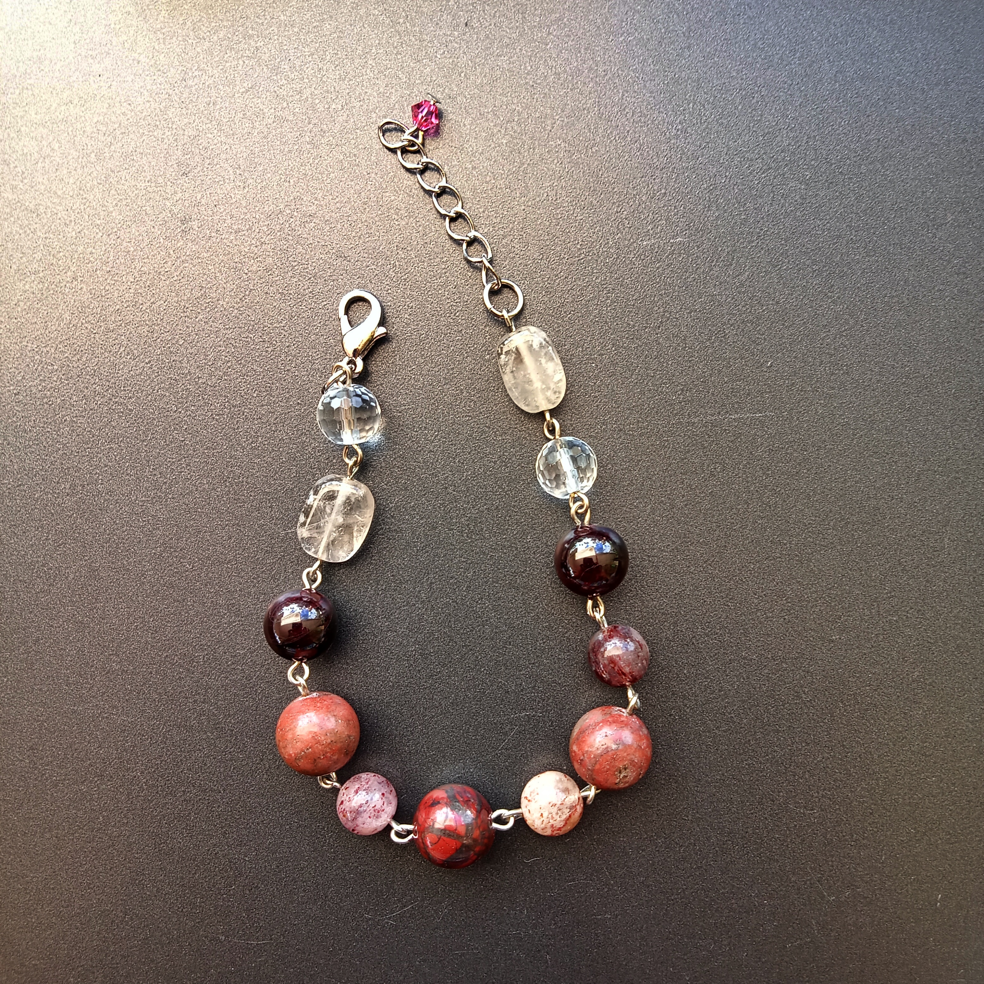สร้อยข้อมือหินแท้ "Connected" Passion Red Love Bracelet (For Passion)