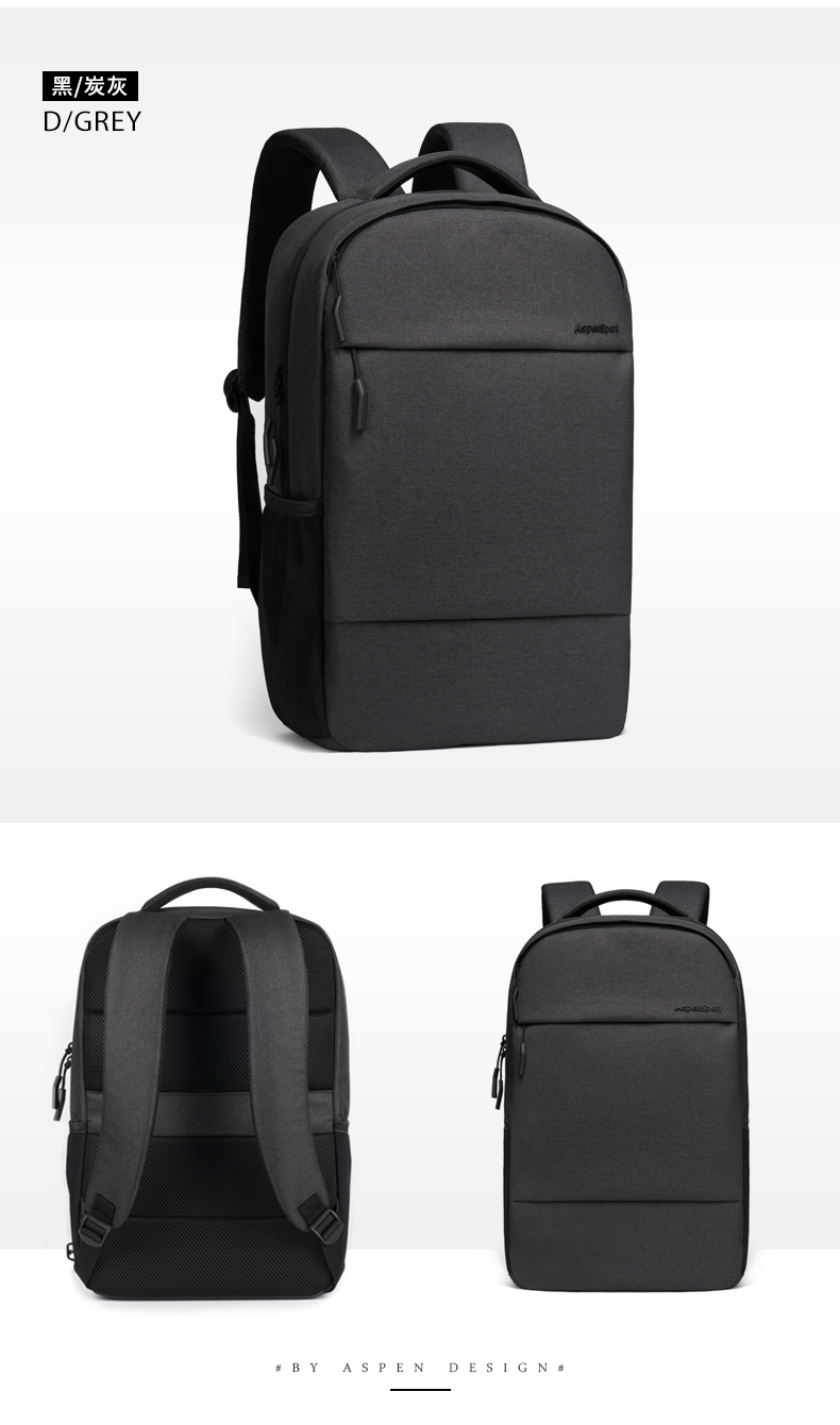 AspenSport Backpack Laptop กระเป๋าสะพายหลัง กระเป๋าโน๊ตบุ๊ค 14-16 นิ้ว กระเป๋าเดินทาง รุ่น AS-B99 ขนาด สีดำลาย