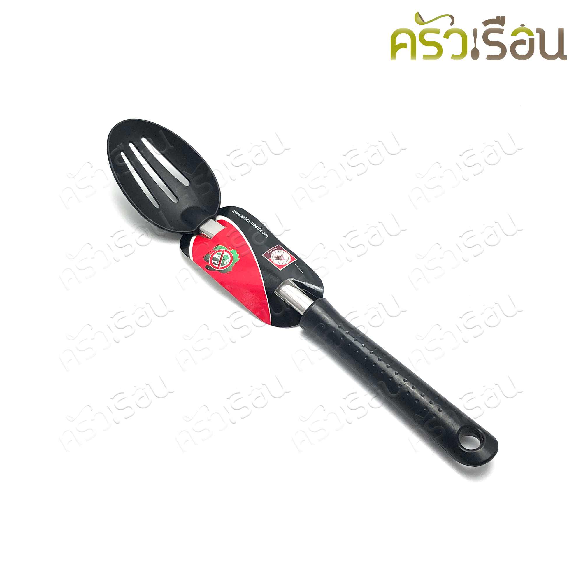 ZEBRA ทัพพีโปร่ง Nylon Healthy 34 x 6.6 CM. ตราหัวม้าลาย 103102