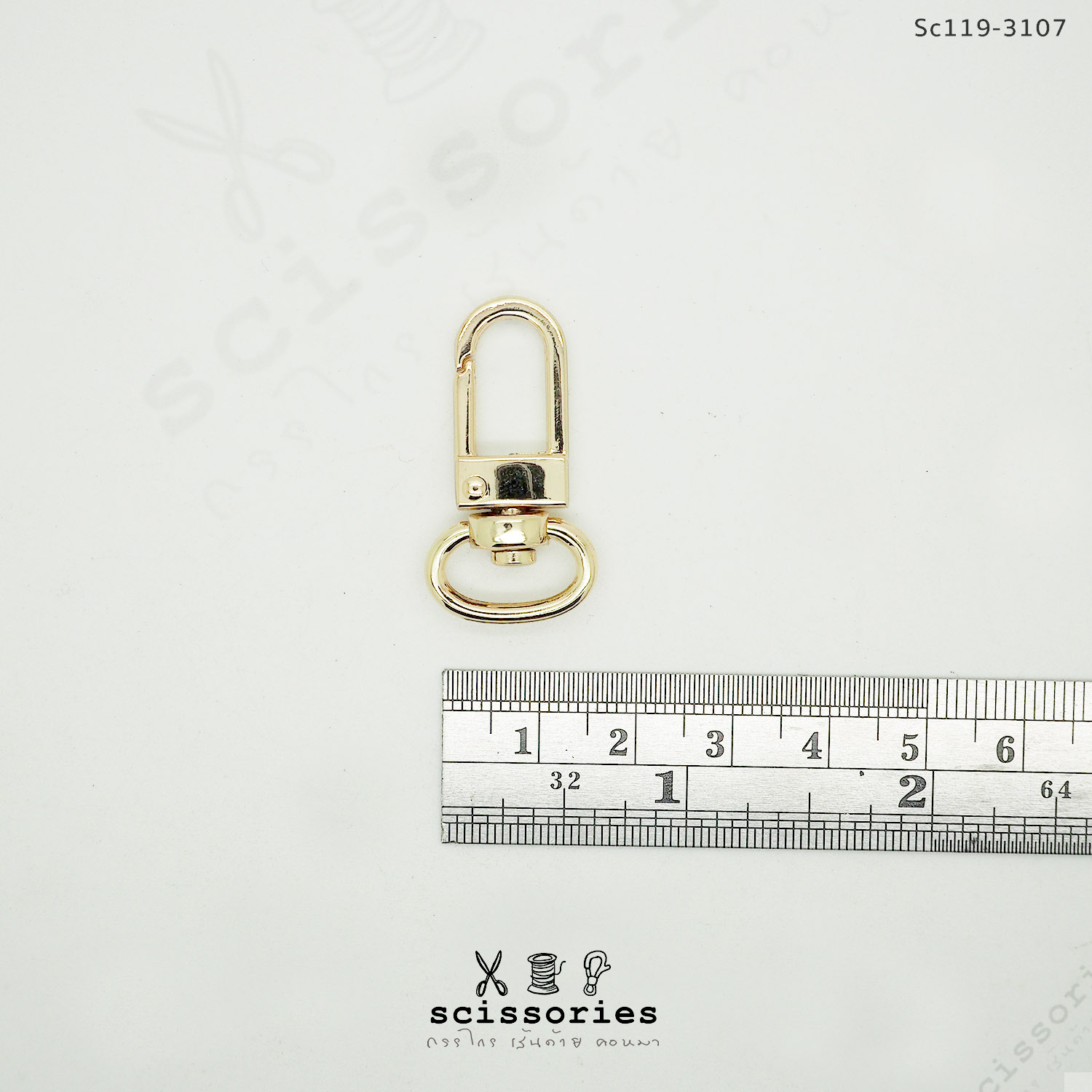 คอหมากรงนก 1 cm สีทอง/2 ตัว