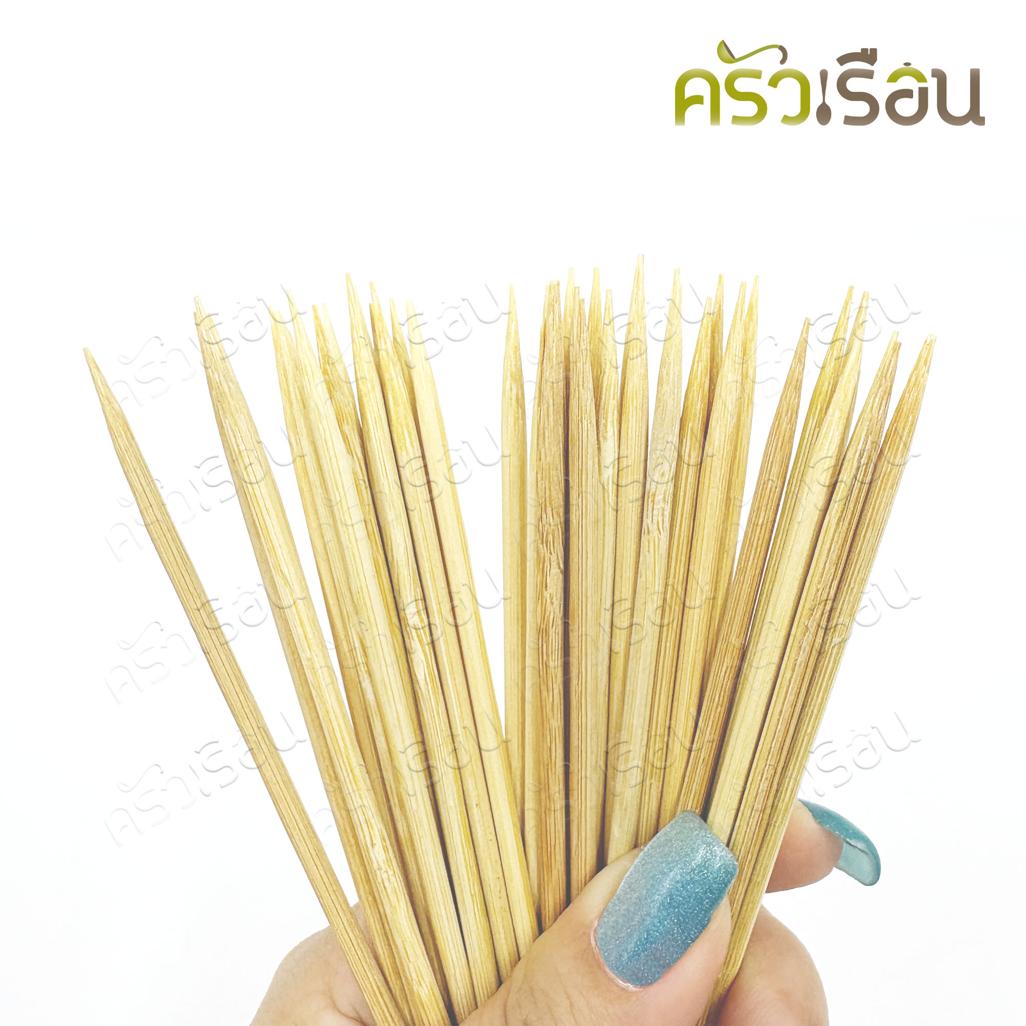 TN Food skewers, pointed end, bamboo wood, 225 grams (10 packs, same size)