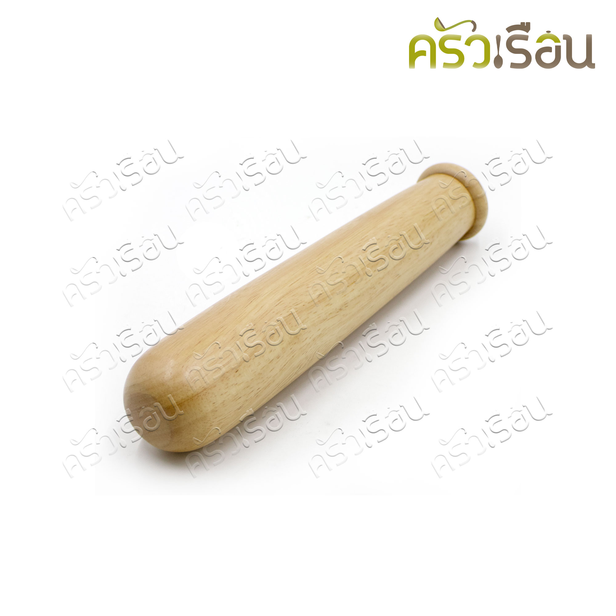 CMG Wooden mortar and pestle, Ø 8 inches H 15.5 cm. (rubber wood)