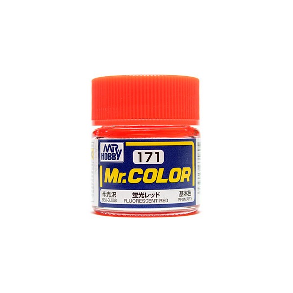 Mr.Color C171 Fluorescent Red Semi-Gloss (10ml) 4973028635805 Mr. Hobby