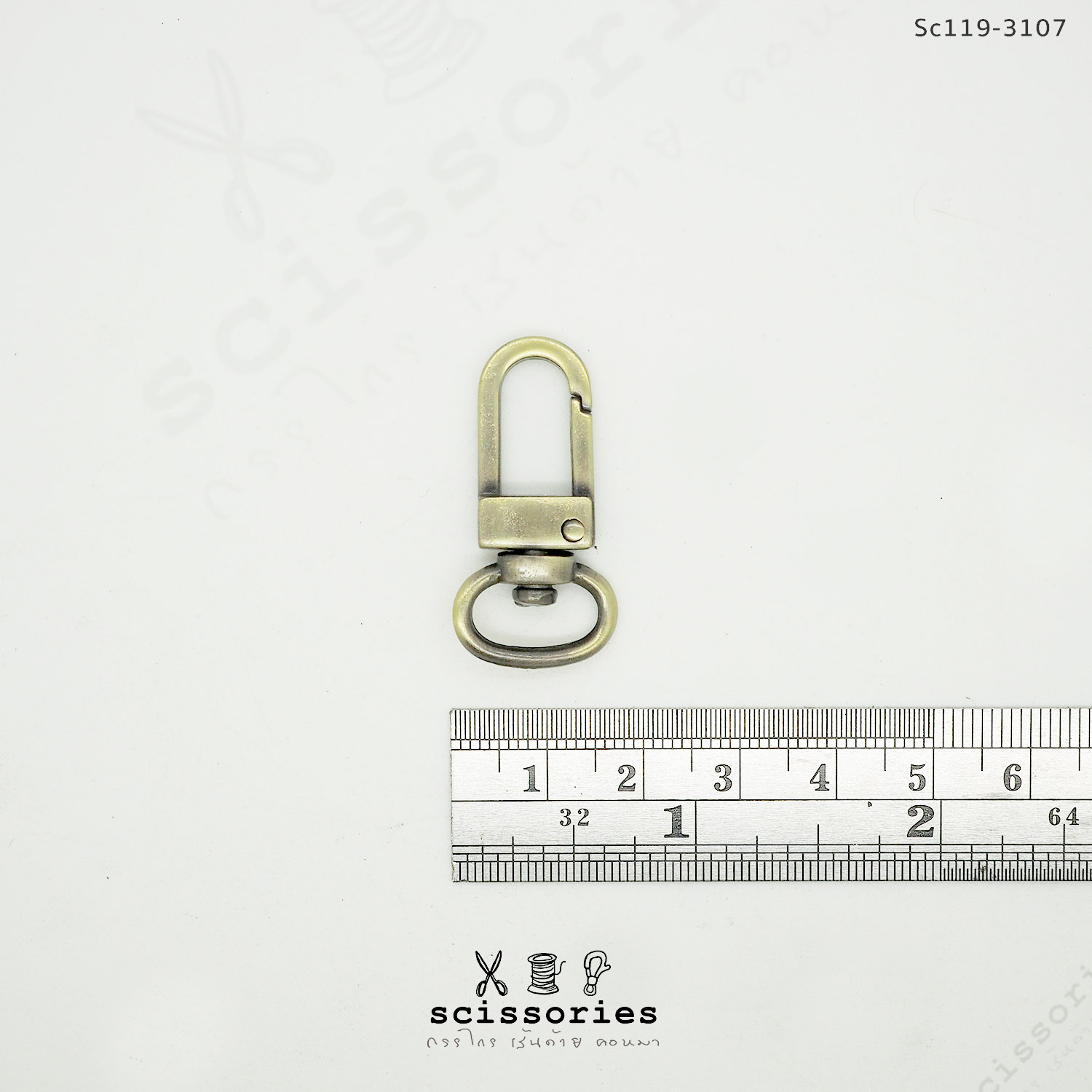 คอหมากรงนก 1 cm สีเหลืองขัด /2 ตัว