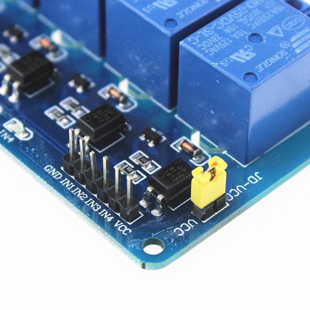 4 channel relay module 4-channel relay control board with optocoupler. Relay Output for arduino