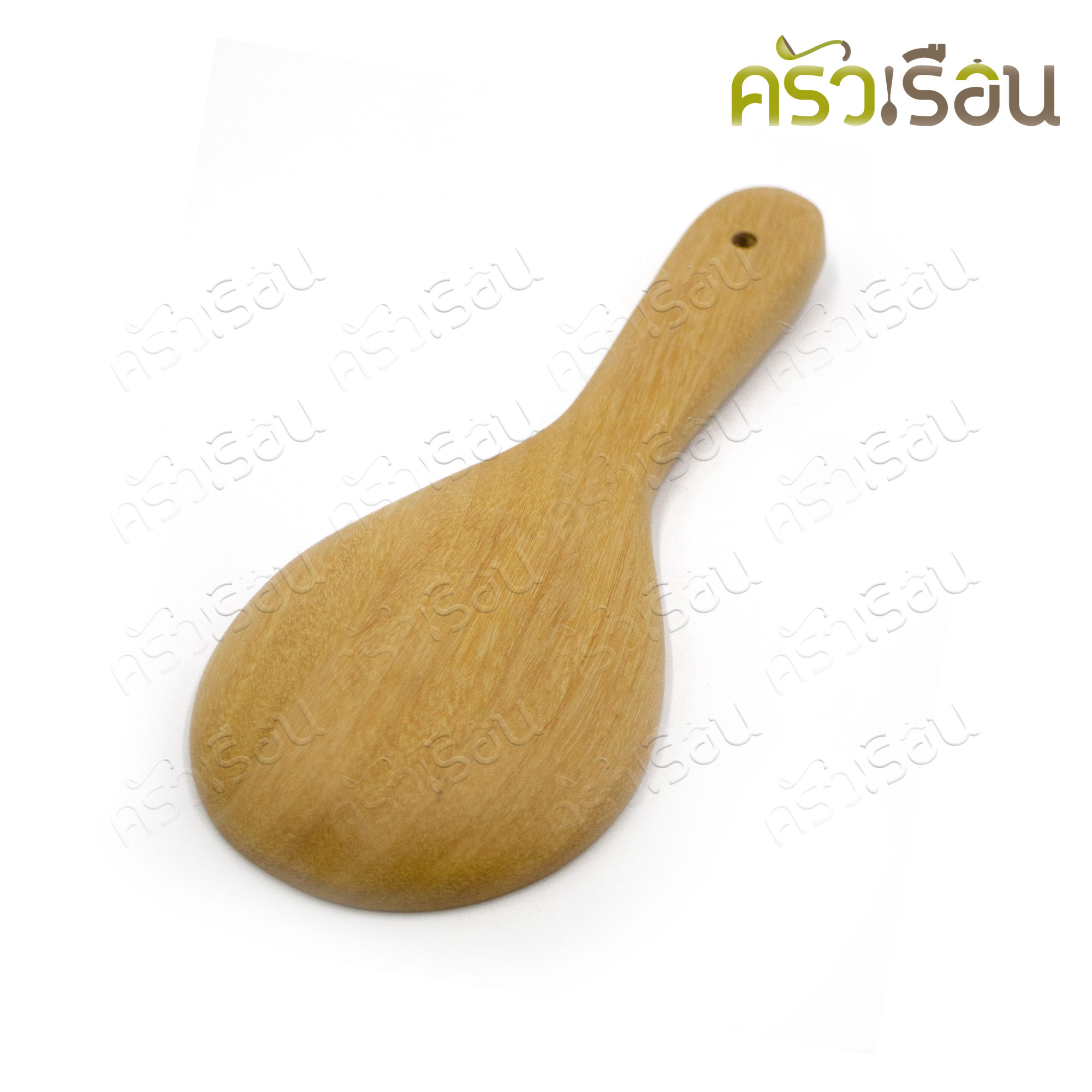 CPK wooden ladle, small flat handle, length 20 x width 7 cm.