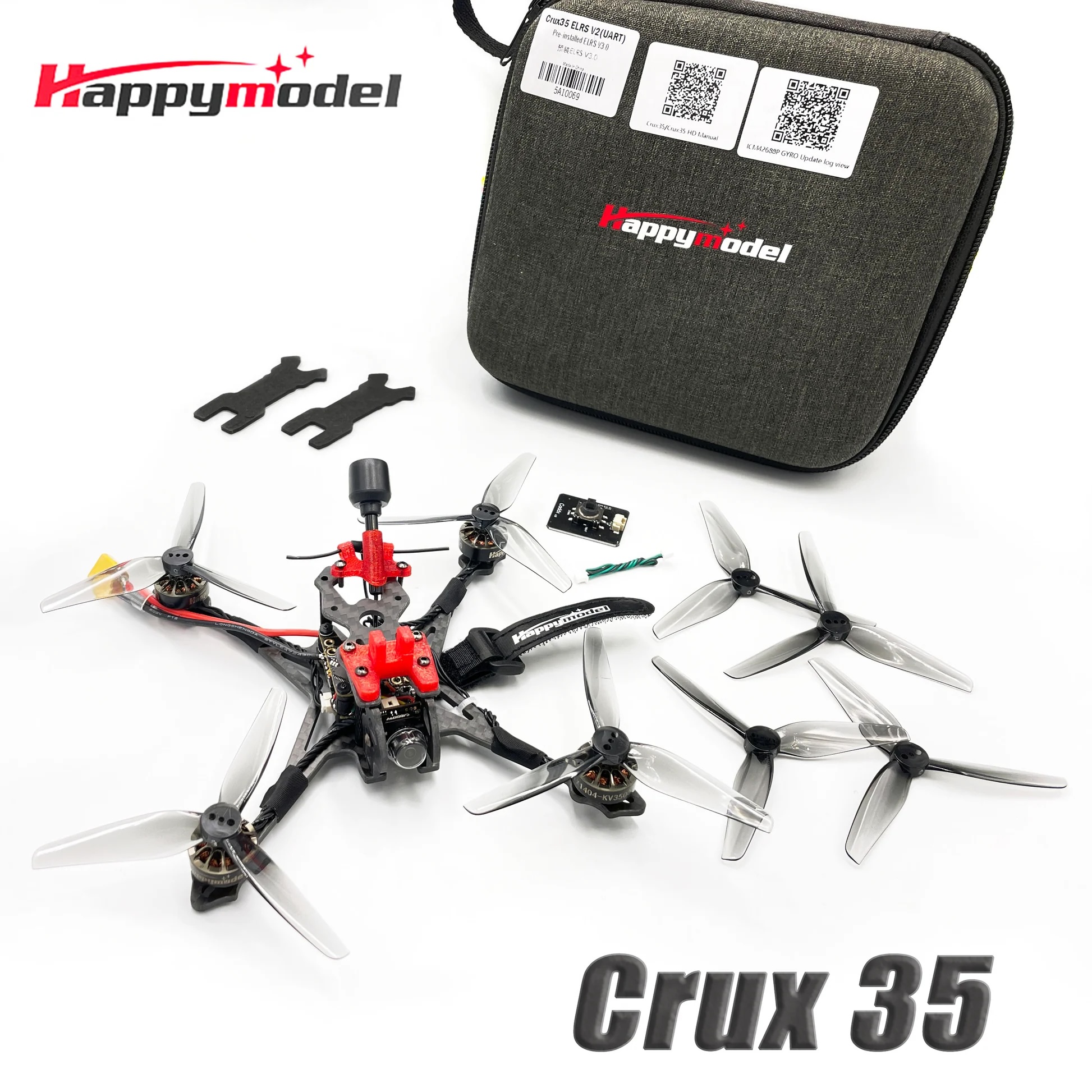 [A35-2] Happymodel Crux35 3.5 V2 Inch 4S Micro Freestyle FPV Racing ของเล่นวิทยุบังคับ RTF