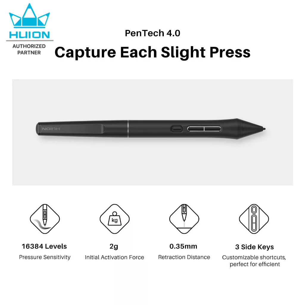 Huion PenDisplay Kamvas13 New!!Gen3 (ประกัน2ปี-มีศูนย์ไทย)เมาส์ปากกาพร้อมหน้าจอสำหรับวาดภาพ Kamvas13 Gen3