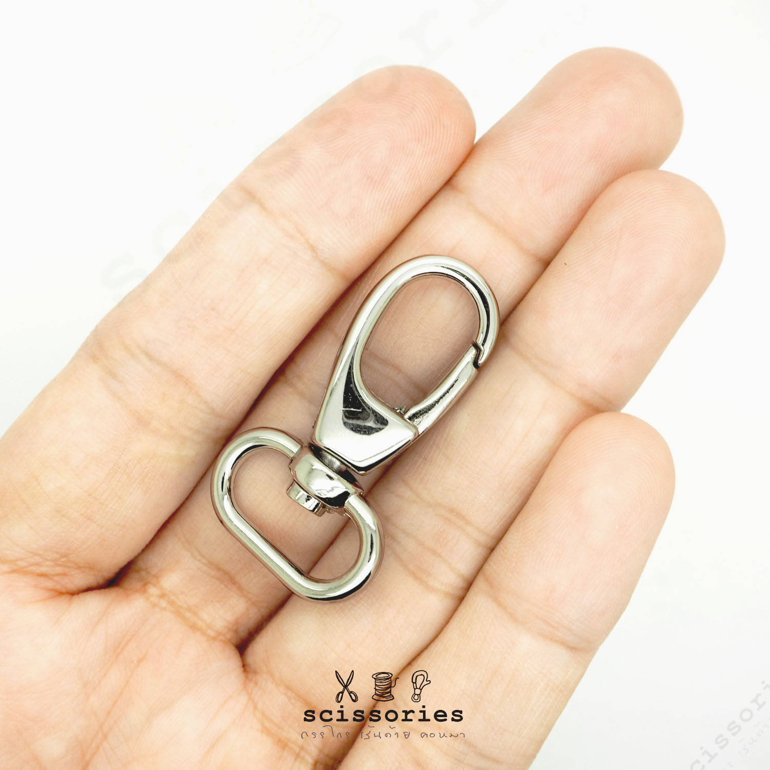 คอหมา 1.3cm 5 หุน สีเงิน/2 ตัว