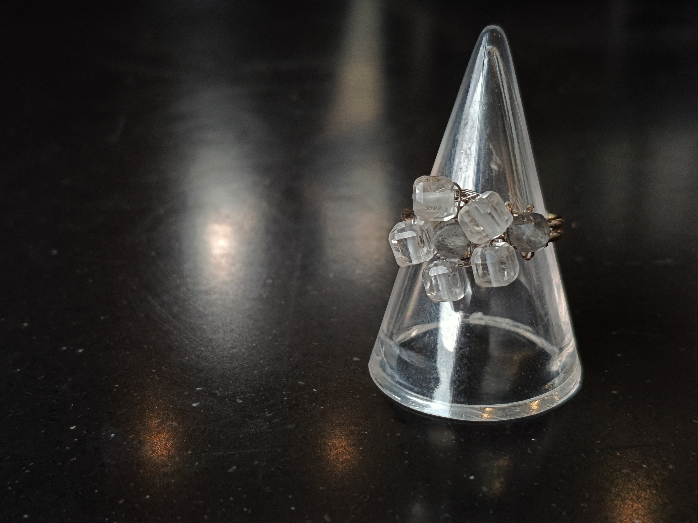 "Manifest Success" Wire Wrapped Ring แหวนหินแท้ Clear Quartz x Labradorite Ring (อธิษฐานความสำเร็จ)
