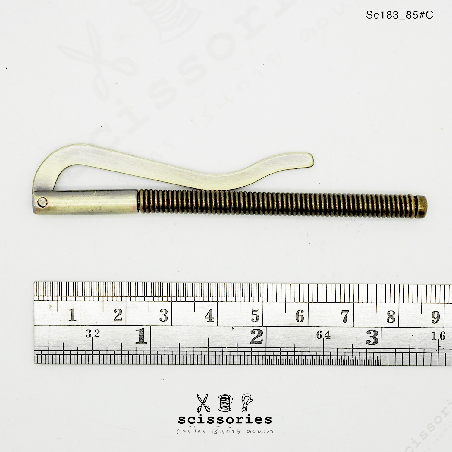 ตัวหนีบแบงค์ 8.5 cm สีเหลืองขัด/2 ตัว