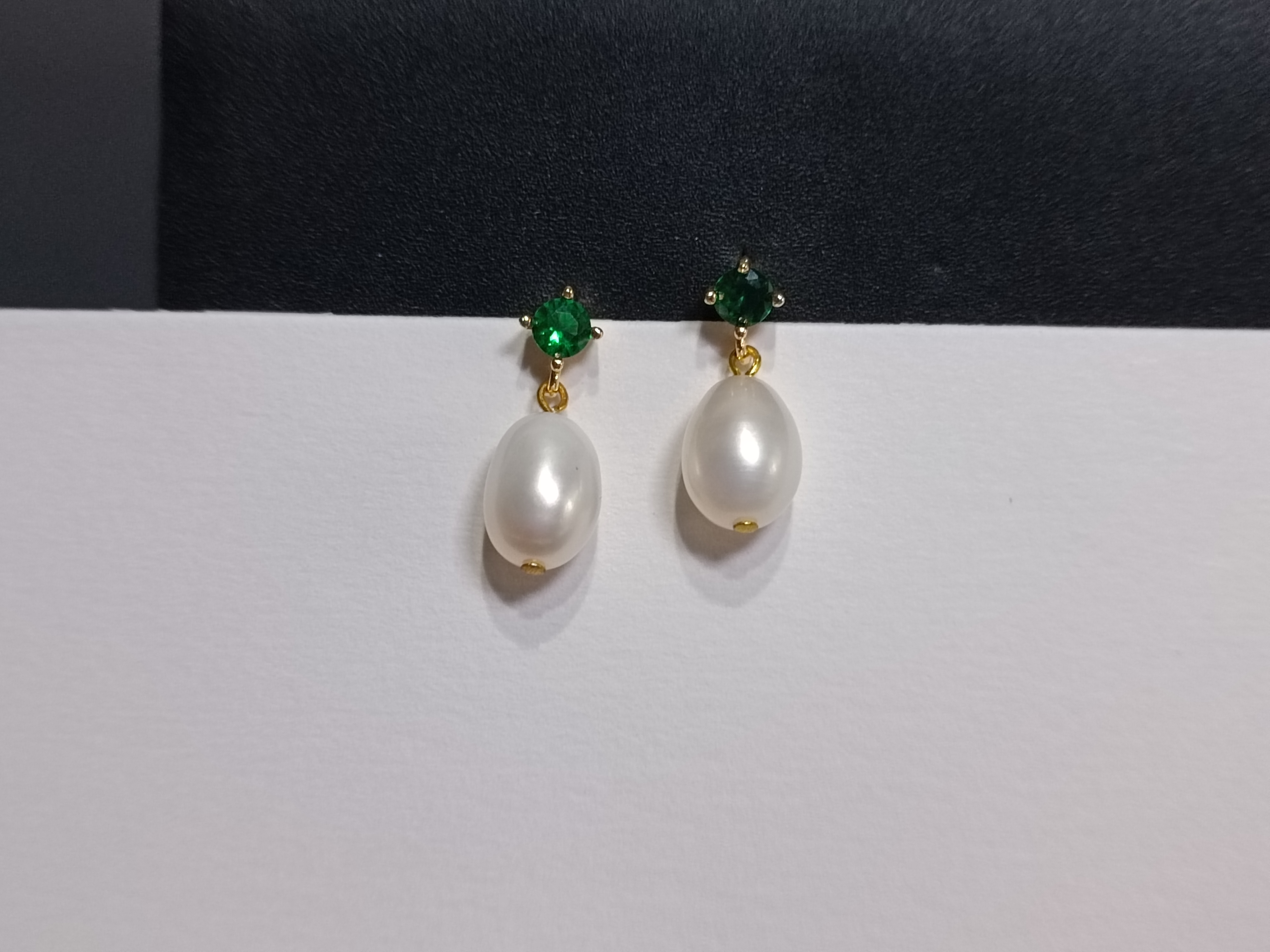 ต่างหูมุกแท้ "14K" Pearl Earring #สีขาว 5A