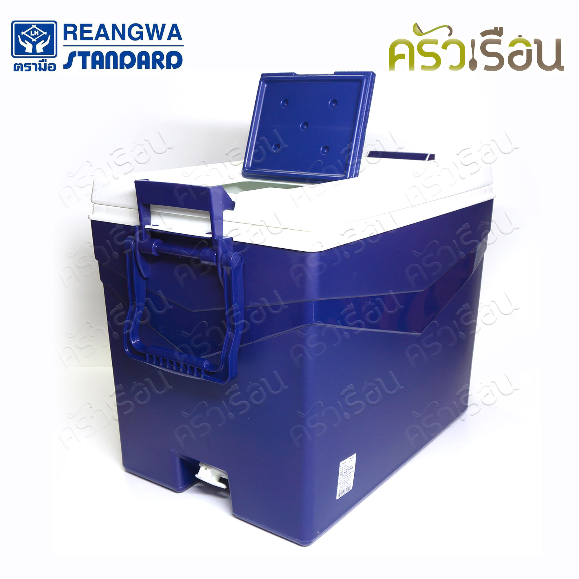 Reangwa Standard กระติก เหลี่ยม สีน้ำเงิน 32 ลิตร 32.5 x 51.5 x 36.5 ซม. RW3004 ถังแช่ กระติกน้ำแข็ง Hot and Cold Insulated Cooler Snow Bank