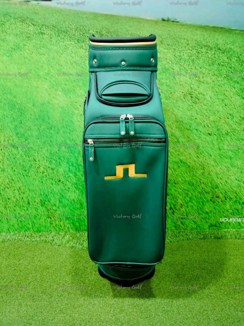 Golf Bag J.LINDEBERG ( PU Material ) 9.5 Dark-Green Color