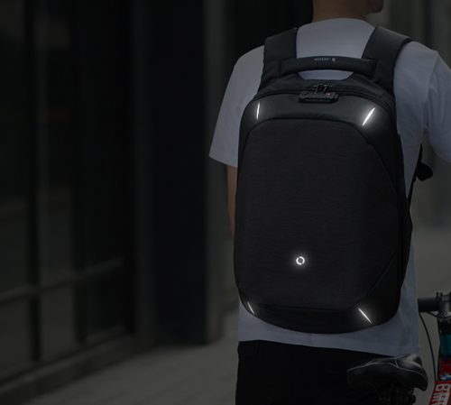กระเป๋าสะพายหลัง ClickPack Pro กระเป๋ากันขโมยกันกรีด สีดำเทา