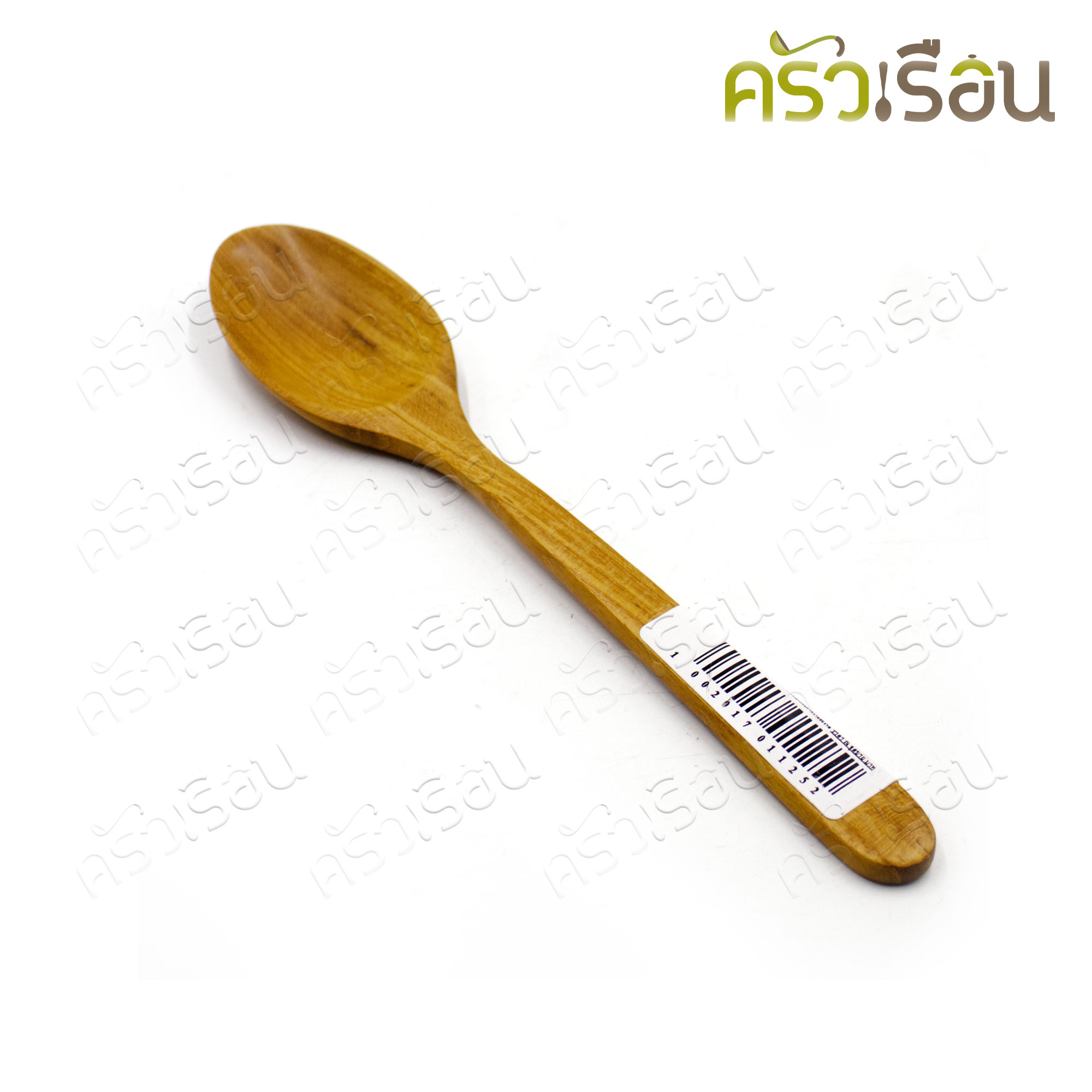 CMG ช้อนทานข้าว ไม้จริง ยาว 19.5 ซม. กว้าง 3.8 ซม. ใช้ซ้ำได้ ช้อนไม้