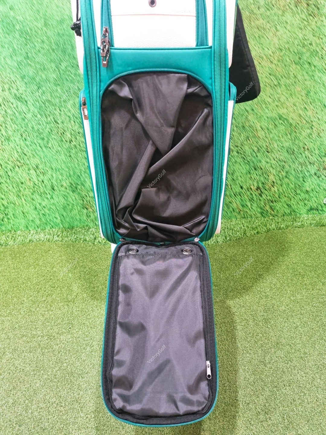 (Genuine) Golf Bag Travel BOYEA One (New version) 4 wheels สีเขียวเข้ม-ขาว *Free Cover Protector