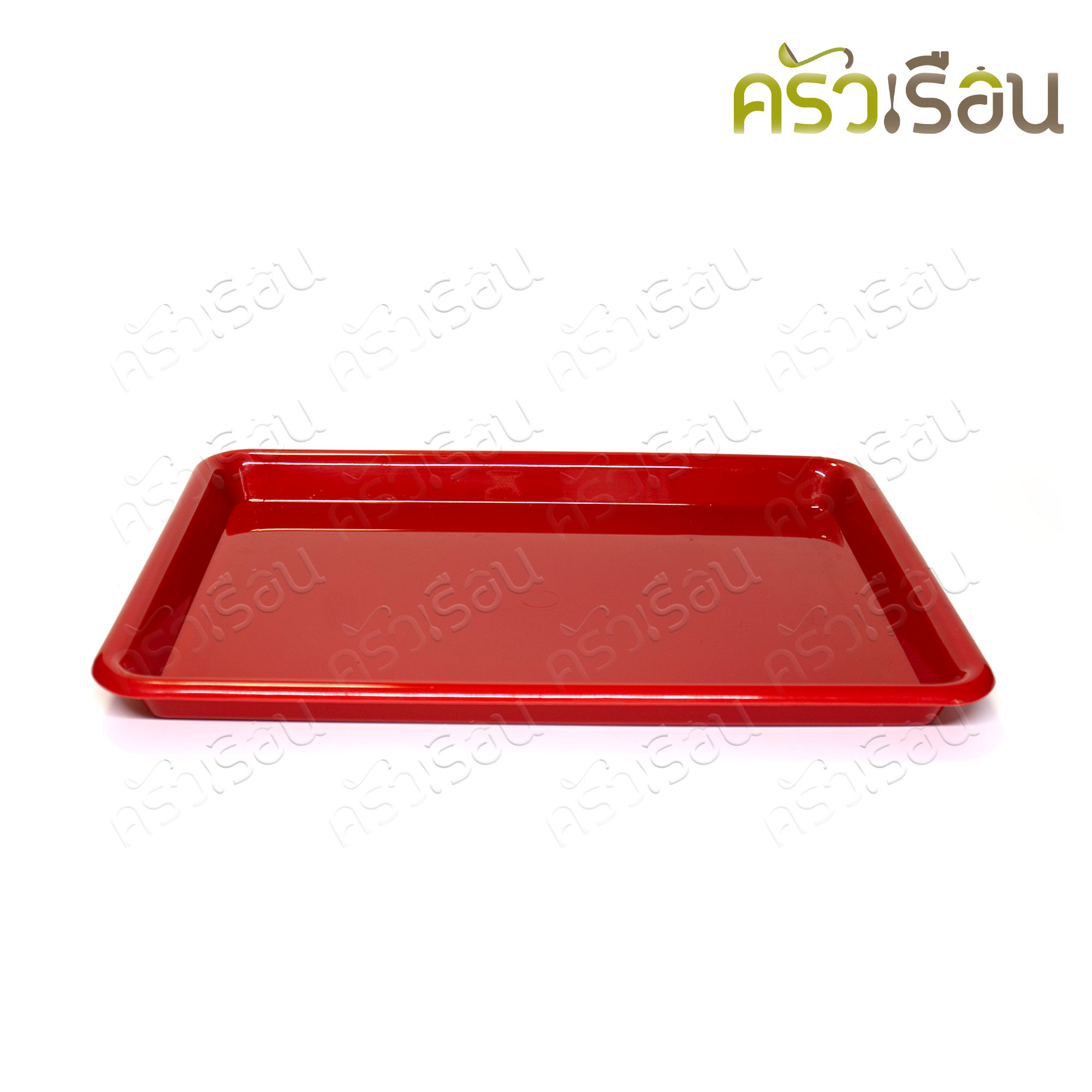 Nam Ngai Hong ถาดเหลี่ยม พลาาสติก ไม่พิมพ์ลาย แดง ใหญ่ 31 x 41 x 3 ซม. 440 ตรากระเช้า