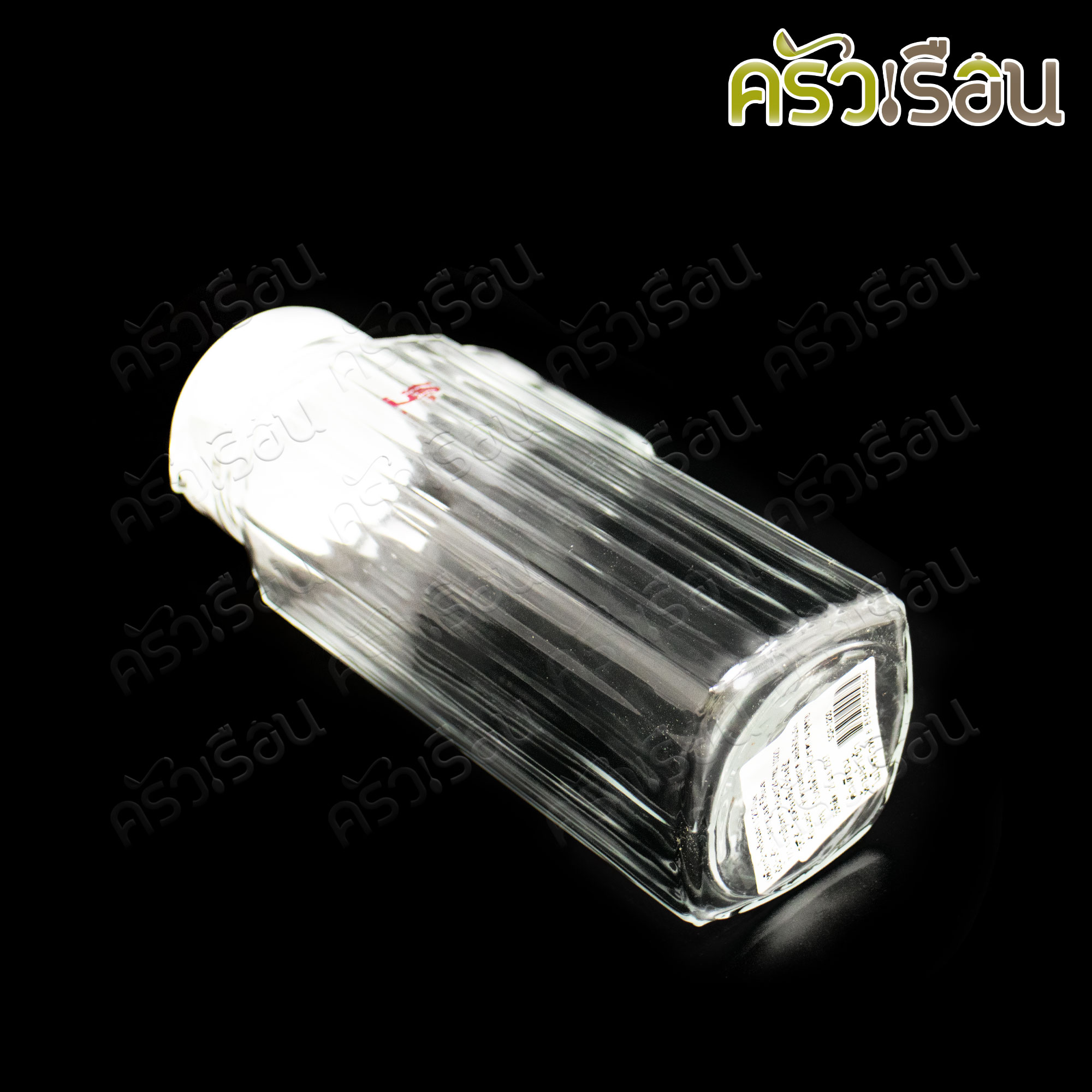 US เหยือกน้ำ แก้วใส ลายริ้ว พร้อมฝาพลาสติก 1200 มล. 8.7 x 13 x 24.5 ซม. SQP-200PC [ 1.2 ลิตร ]