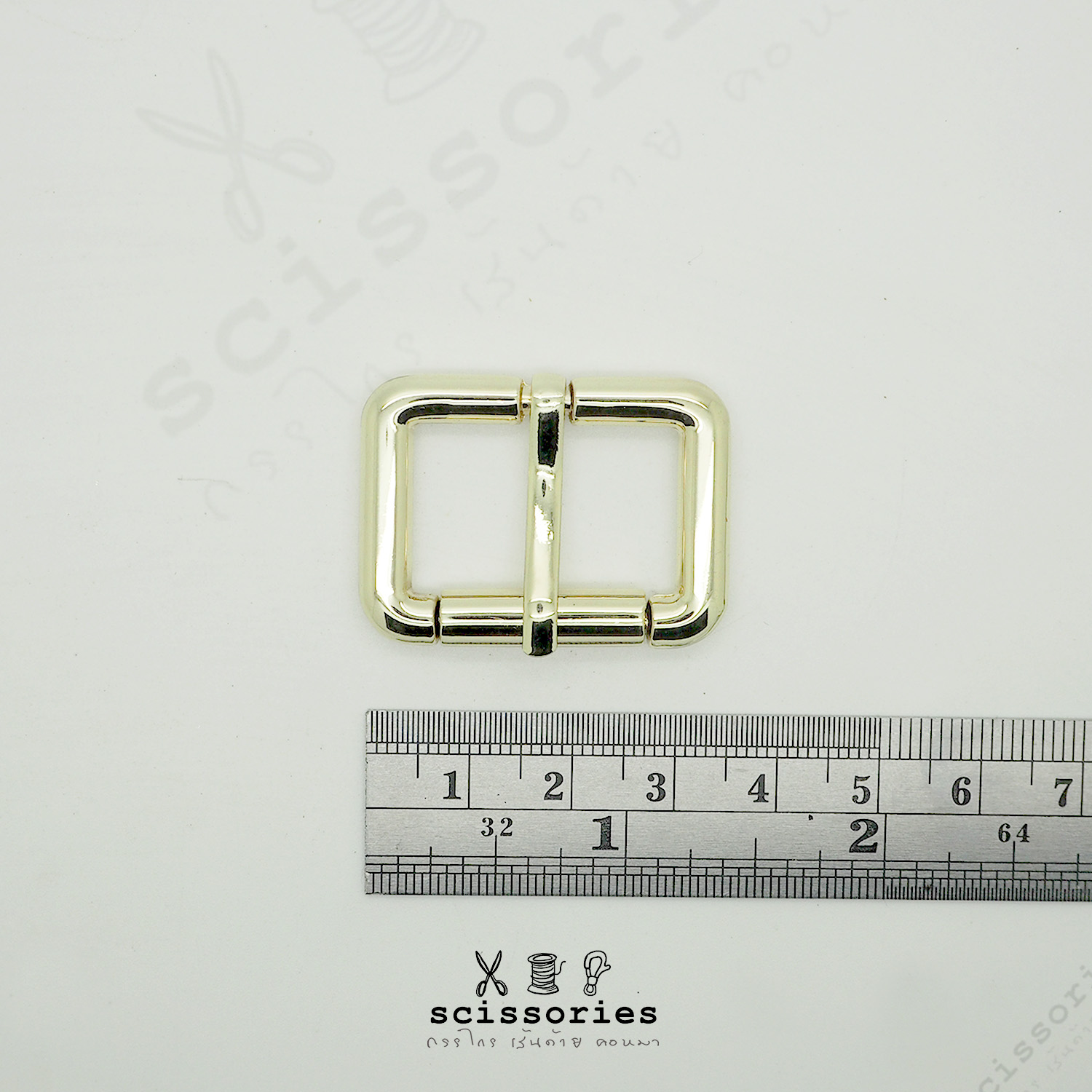 เข็มขัด ลูกกลิ้ง 1นิ้ว สีทอง Gold/2ตัว