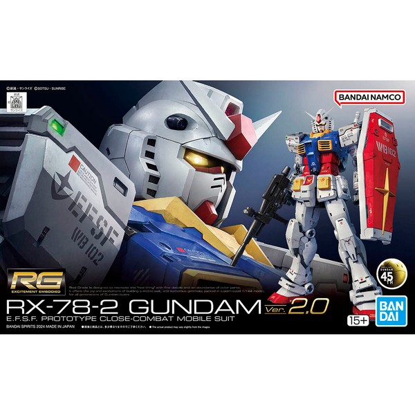 Bandai RG RX-78-2 Gundam Ver.2.0 4573102671554 (Plastic Model)