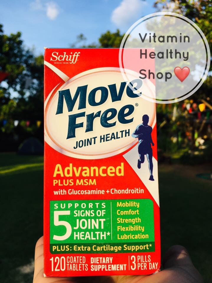 Schiff, Move Free Joint Health, Glucosamine Chondroitin Plus MSM, 120 Coated Tablets ช่วยลดออาการปวดเข่า ข้อเข่าเสื่อม