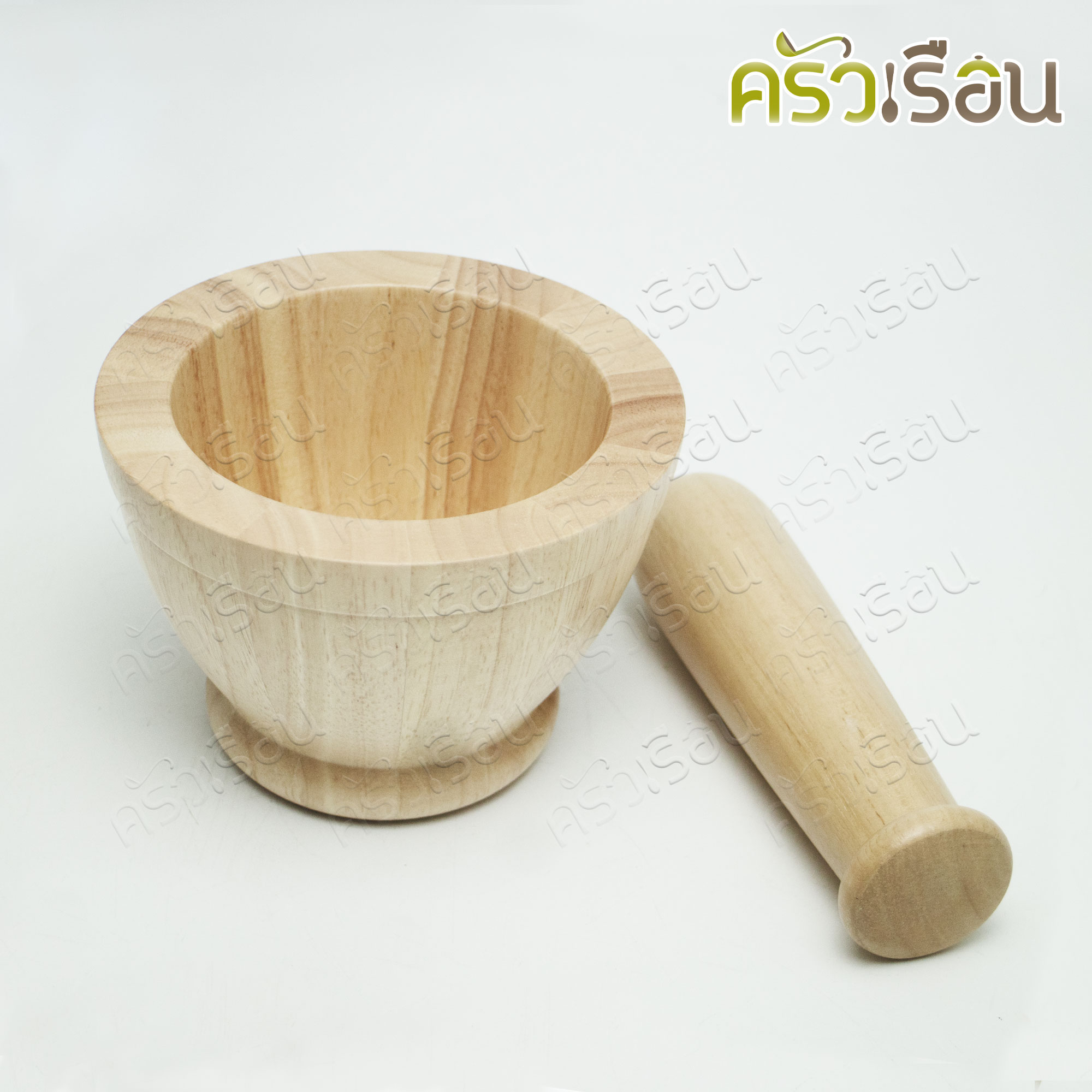 CMG ครกไม้ พร้อมสาก Ø 6 นิ้ว ไม้ยาง