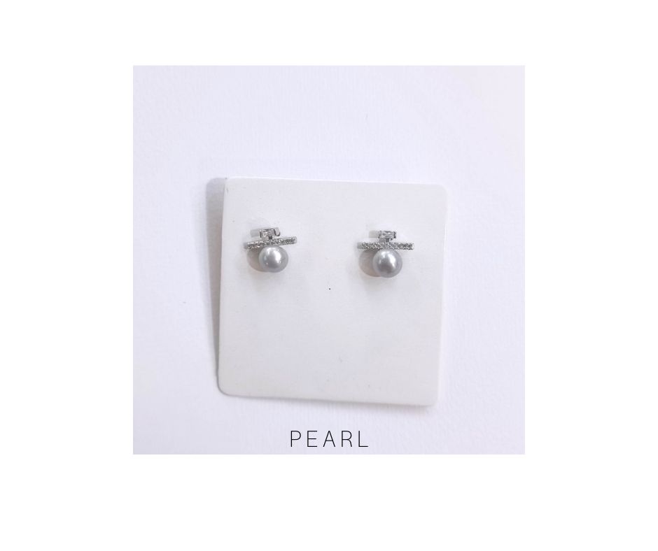 ต่างหูมุกแท้ปักก้าน Pearl Stud Earring (Inner Peace)