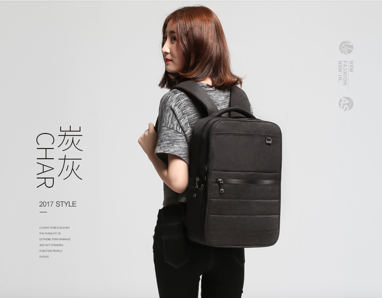 กระเป๋า Hi-End จาก AspenSport กระเป๋าเป้สะพายหลัง โน๊ตบุ๊ค รุ่น AS-B68 ใส่ laptop 13-16 นิ้ว สีดำ