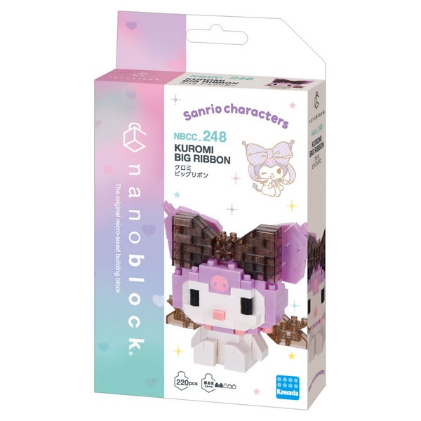 Kawada nanoblock Sanrio NBCC_248 Kuromi Big Ribbon 4972825234273 (นาโนบล็อค)