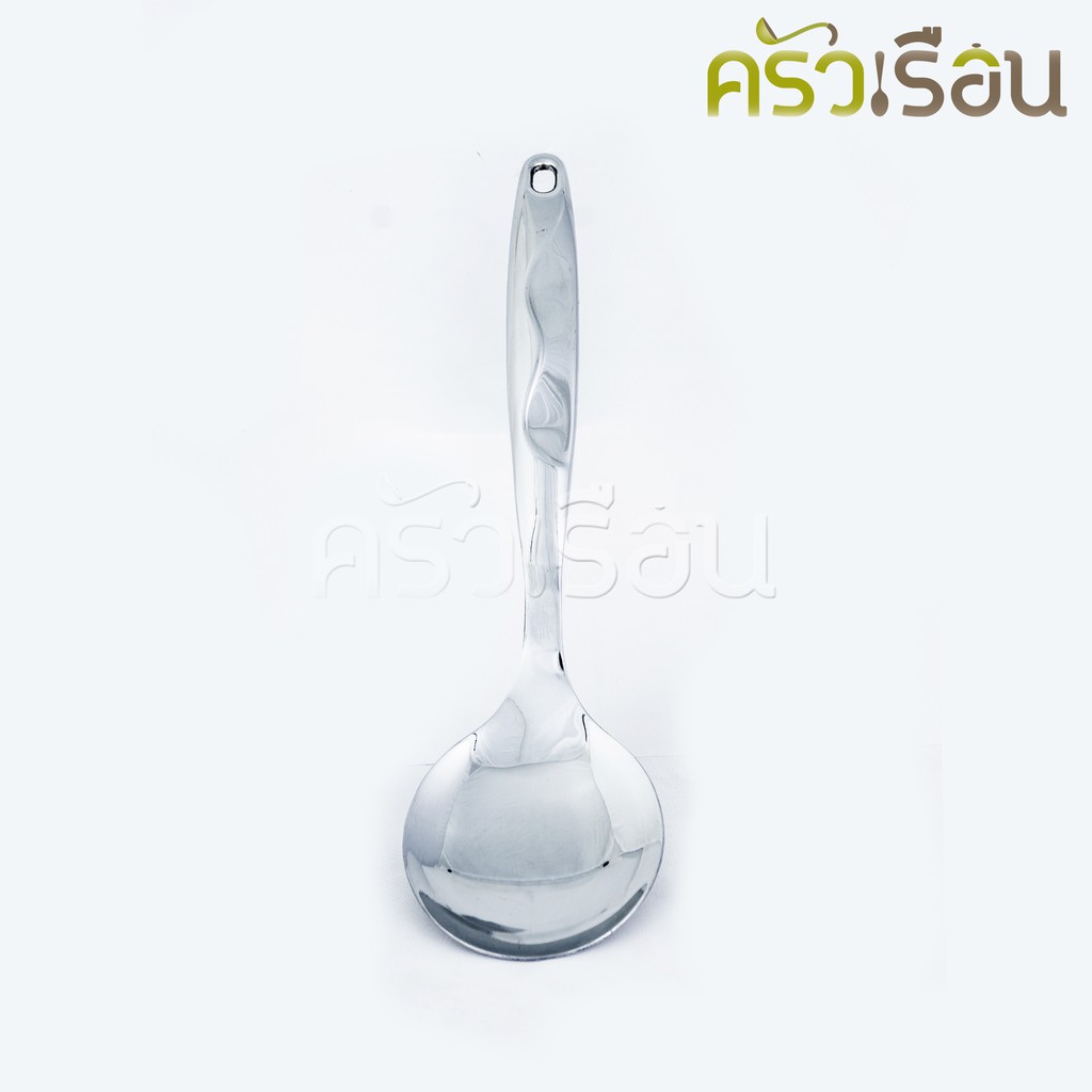 Double Apples ทัพพีแขก สเตนเลส ด้ามกลม 7.5 x 29 ซม. ตราแอปเปิ้ลคู่