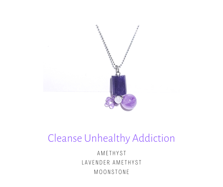 สร้อยคอพร้อมจี้หินแท้ Amethyst Necklace (Cleanse Unhealthy Addiction)