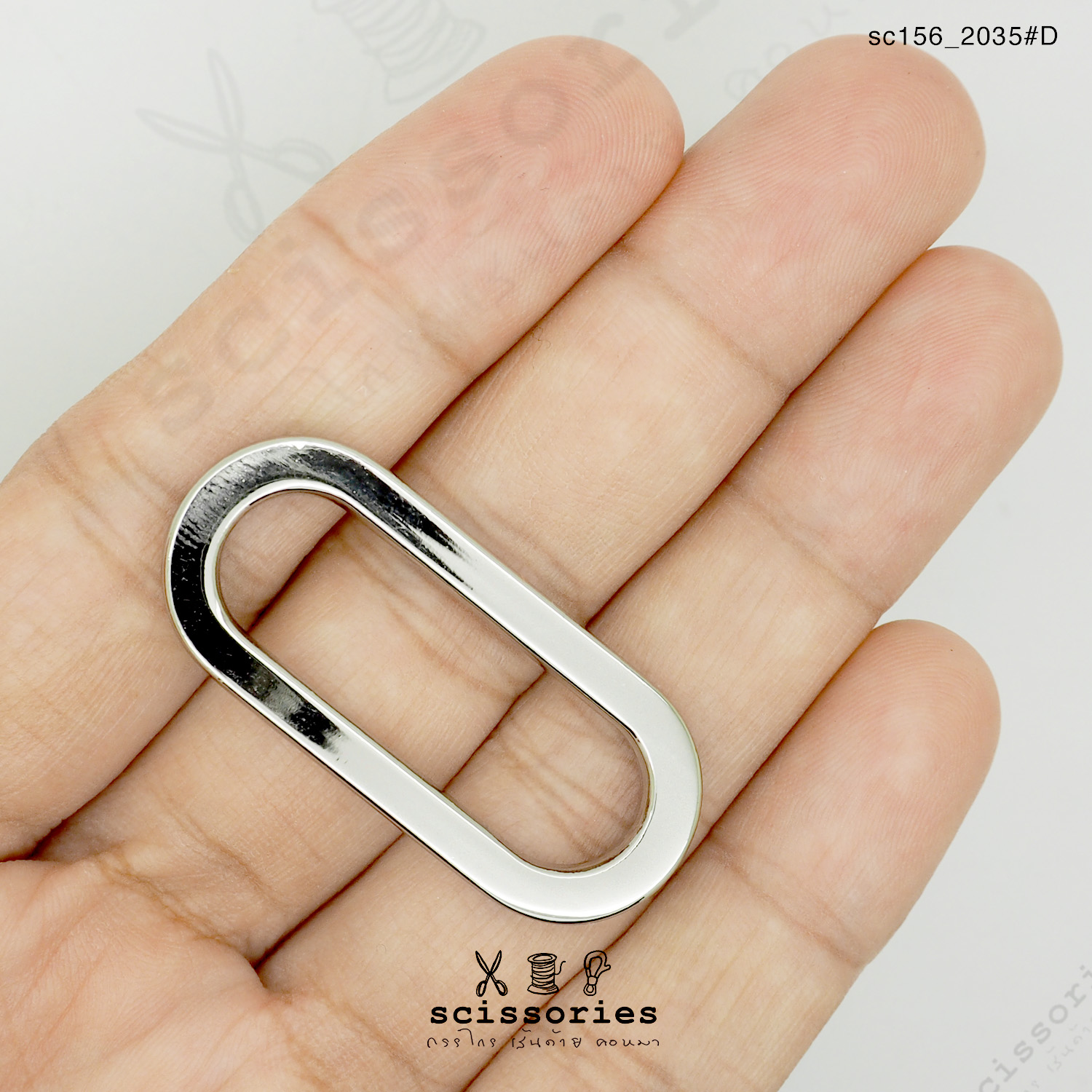 สี่เหลี่ยม 1.2 นิ้ว สีเงิน/2ตัว