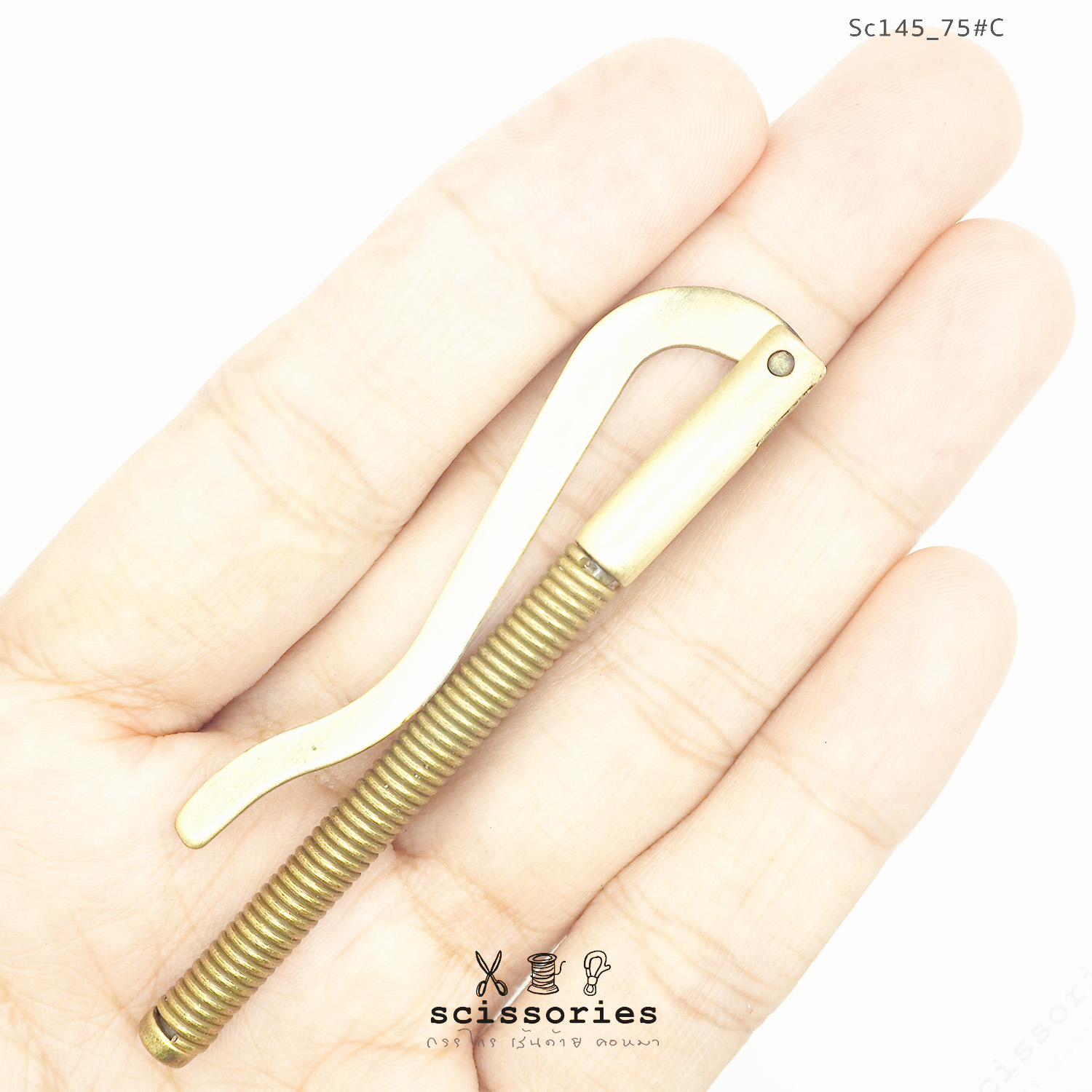 ตัวหนีบแบงค์ 7.5 cm สีเหลืองขัด/2ตัว