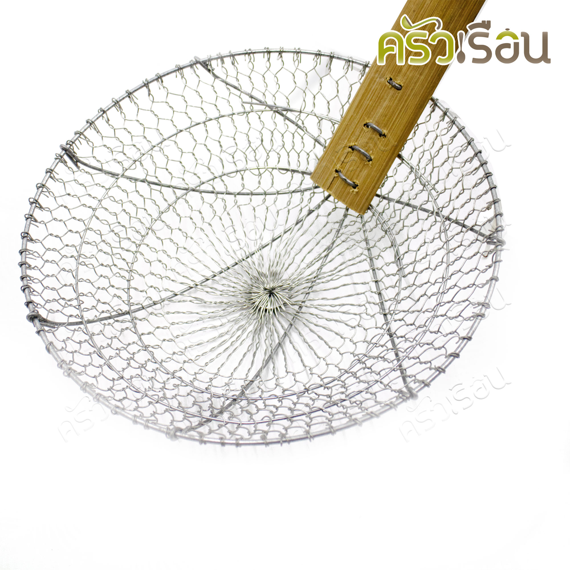 HORSE BRAND ตะแกรงทอด ลวดถี่ ด้ามไม้ Ø 9 นิ้ว