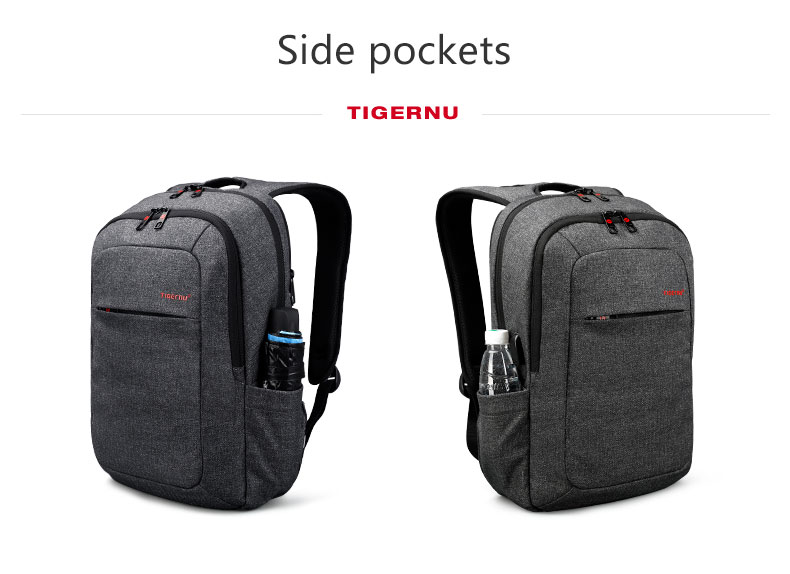 กระเป๋าโน๊ตบุ๊ค กระเป๋าเป้ TIGERNU T-B3090A USB สีเทา